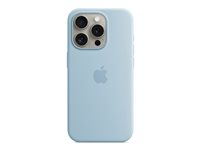 Apple - Baksidedeksel for mobiltelefon - MagSafe-samsvar - silikon - lys blå - for iPhone 15 Pro MWNM3ZM/A