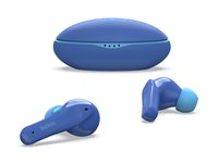 Belkin SoundForm Nano for Kids - True wireless-hodetelefoner med mikrofon - i øret - Bluetooth - blå PAC003BTBL