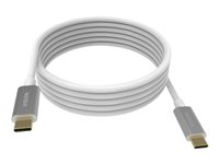 Vision - USB-kabel - 24 pin USB-C (hann) til 24 pin USB-C (hann) - USB 3.1 Gen 1 - 3 A - 4 m - hvit TC 4MUSBC