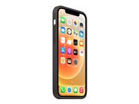 Apple - Baksidedeksel for mobiltelefon - med MagSafe - silikon - svart - for iPhone 12, 12 Pro MHL73ZM/A