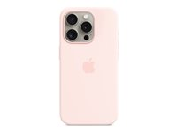 Apple - Baksidedeksel for mobiltelefon - MagSafe-samsvar - silikon - Lys lyserød - for iPhone 15 Pro MT1F3ZM/A
