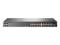 HPE Aruba 2930F 24G 4SFP - Switch - L3 - Styrt - 24 x 10/100/1000 + 4 x Gigabit SFP (opplink) - rackmonterbar JL259A#ABB