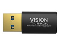 Vision Professional - USB-adapter - USB-type A (hann) til 24 pin USB-C (hunn) - USB 3.0 - svart TC-USB3AC/BL