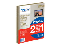 Epson Premium Glossy Photo Paper BOGOF - Blank - A4 (210 x 297 mm) - 255 g/m² - 15 ark fotopapir (en pakke 2) - for EcoTank ET-2650, 2750, 2751, 2756, 2850, 2851, 2856, 4750, 4850 C13S042169