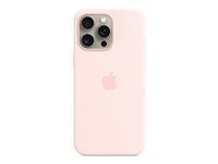 Apple - Baksidedeksel for mobiltelefon - MagSafe-samsvar - silikon - Lys lyserød - for iPhone 15 Pro Max MT1U3ZM/A