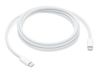 Apple - USB-kabel - 24 pin USB-C (hann) til 24 pin USB-C (hann) - 2 m - opp til 240 W strømforsyningsstøtte MU2G3ZM/A
