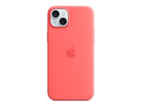 Apple - Baksidedeksel for mobiltelefon - MagSafe-samsvar - silikon - guava - for iPhone 15 Plus MT163ZM/A