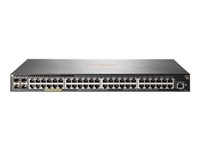 HPE Aruba 2930F 48G PoE+ 4SFP+ - Switch - L3 - Styrt - 48 x 10/100/1000 (PoE+) + 4 x 1 Gigabit / 10 Gigabit SFP+ (opplink) - rackmonterbar - PoE+ (370 W) JL256A#ABB