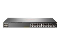 HPE Aruba 2930F 24G PoE+ 4SFP+ - Switch - L3 - Styrt - 24 x 10/100/1000 (PoE+) + 4 x 1 Gigabit / 10 Gigabit SFP+ (opplink) - rackmonterbar - PoE+ (370 W) JL255A