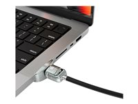Compulocks Ledge Lock Adapter for MacBook Pro 16" M1, M2 & M3 with Keyed Cable Lock - Sikkerhetssporlåsadapter - med nøkkellås - for Apple MacBook Pro 16 (M1, M2) MBPR16LDG02KL