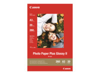Canon Photo Paper Plus Glossy II PP-201 - Blank - A3 (297 x 420 mm) 20 ark fotopapir - for PIXMA iX4000, iX5000, iX7000, PRO-1, PRO-10, PRO-100, Pro9000, Pro9500 2311B020