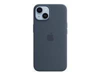 Apple - Baksidedeksel for mobiltelefon - MagSafe-samsvar - silikon - stormblå - for iPhone 14 MPRV3ZM/A