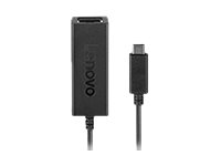 Lenovo USB-C to Ethernet Adapter - Nettverksadapter - USB-C - Gigabit Ethernet x 1 - svart 4X90S91831