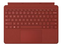 Microsoft Surface Go Type Cover - Tastatur - med styrepute, akselerometer - bakbelysning - Nordisk - valmuerød - kommersiell - for Surface Go, Go 2, Go 3 KCT-00069