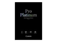 Canon Photo Paper Pro Platinum - A4 (210 x 297 mm) - 300 g/m² - 20 ark fotopapir - for PIXMA iP3600, MP240, MP480, MP620, MP980 2768B016