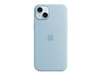 Apple - Baksidedeksel for mobiltelefon - MagSafe-samsvar - silikon - lys blå - for iPhone 15 Plus MWNH3ZM/A