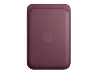 Apple - Lomme for mobiltelefon / kredittkort - MagSafe-samsvar - mikrotvill, FineWoven - morbær - for iPhone 12, 13, 14, 15 MT253ZM/A