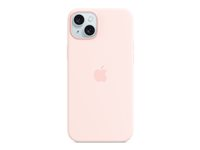 Apple - Baksidedeksel for mobiltelefon - MagSafe-samsvar - silikon - Lys lyserød - for iPhone 15 Plus MT143ZM/A