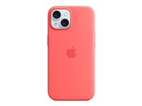 Apple - Baksidedeksel for mobiltelefon - MagSafe-samsvar - silikon - guava - for iPhone 15 MT0V3ZM/A