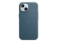 Apple - Baksidedeksel for mobiltelefon - MagSafe-samsvar - FineWoven - asurblå - for iPhone 15 MT3G3ZM/A