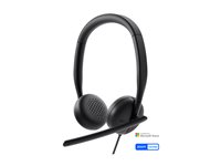 Dell Wired Headset WH3024 - Hodesett - on-ear - kablet - USB-C - Zoom Certified, Certified for Microsoft Teams WH3024-DWW