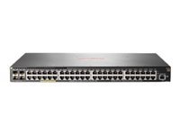HPE Aruba 2930F 48G PoE+ 4SFP - Switch - L3 - Styrt - 48 x 10/100/1000 (PoE+) + 4 x Gigabit SFP (opplink) - rackmonterbar - PoE+ (370 W) JL262A