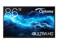 Optoma Creative Touch 3862RK - 86" Diagonalklasse 3-Series Gen 2 LED-bakgrunnsbelyst LCD-skjerm - interaktiv - 4K UHD (2160p) 3840 x 2160 - Direct LED - svart H1F0H05BW101