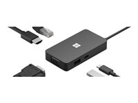 Microsoft USB-C Travel Hub - Dokkingstasjon - USB-C - VGA, HDMI - GigE - kommersiell 1E4-00004