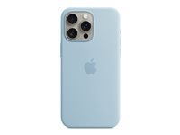 Apple - Baksidedeksel for mobiltelefon - MagSafe-samsvar - silikon - lys blå - for iPhone 15 Pro Max MWNR3ZM/A