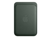Apple - Lomme for mobiltelefon / kredittkort - MagSafe-samsvar - mikrotvill, FineWoven - eviggrønn - for iPhone 12, 13, 14, 15 MT273ZM/A