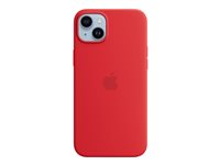 Apple - (PRODUCT) RED - baksidedeksel for mobiltelefon - MagSafe-samsvar - silikon - rød - for iPhone 14 Plus MPT63ZM/A