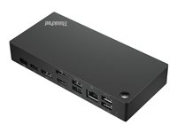 Lenovo ThinkPad Universal USB-C Smart Dock - Dokkingstasjon - USB-C - HDMI, 2 x DP - 1GbE - 135 watt - Campus - Europa - for ThinkPad E14 Gen 3; T14s Gen 2; X1 Carbon Gen 9; X1 Yoga Gen 6 40B20135EU