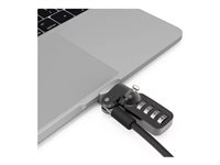 Compulocks Ledge Lock Adaptor for MacBook Pro 13" M1 & M2 with Combination Cable Lock Silve - Sikkerhetssporlåsadapter - med kombinasjonskabellås - for Apple MacBook Pro 13.3 in (M1, M2) UNVMBPRLDG01CL