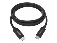 Vision Professional - USB-kabel - 24 pin USB-C (hann) til 24 pin USB-C (hann) - USB 3.1 Gen 2 / Thunderbolt 3 - 3 A - 1 m - reversible kontakter - svart TC 1MUSBC/BL