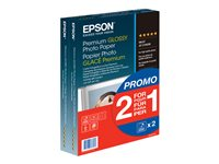 Epson Premium Glossy Photo Paper BOGOF - Blank - 100 x 150 mm - 255 g/m² - 40 ark fotopapir (en pakke 2) - for EcoTank ET-2650, 2750, 2751, 2756, 2850, 2851, 2856, 4750, 4850 C13S042167