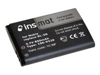 Insmat - Batteri - Li-Ion - 850 mAh - for Nokia 32XX, 5140, 5200, 53XX, 5500, 60XX, 61XX, 7260, 7360, N80, N90 106-9328