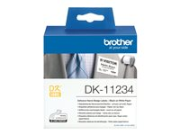 Brother DK11234 - Papir - selv-adhesiv - svart på hvitt - 60 x 86 mm 260 etikett(er) (1 rull(er) x 260) stanseskårne etiketter - for Brother QL-1100, QL-1110NWB, QL-600B, QL-600G, QL-600R, QL-800, QL-810W, QL-820NWB DK11234