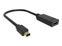 VISION - Video adapter - Mini DisplayPort hann til HDMI hunn - svart - 4K-støtte TC-MDPHDMI/BL