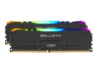 Ballistix RGB - DDR4 - sett - 64 GB: 2 x 32 GB - DIMM 288-pin - 3600 MHz / PC4-28800 - CL16 - 1.35 V - ikke-bufret - ikke-ECC - svart BL2K32G36C16U4BL