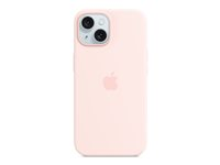 Apple - Baksidedeksel for mobiltelefon - MagSafe-samsvar - silikon - Lys lyserød - for iPhone 15 MT0U3ZM/A