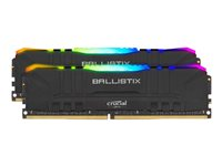 Ballistix RGB - DDR4 - sett - 32 GB: 2 x 16 GB - DIMM 288-pin - 3600 MHz / PC4-28800 - CL16 - 1.35 V - ikke-bufret - ikke-ECC - svart BL2K16G36C16U4BL